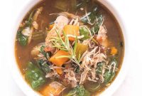 Delicious Tuscan Chicken Soup Whole30 and Keto Approved