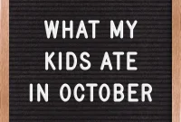 My Kids’ October Food Chronicles