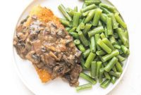 Crispy Whole30 Keto Breaded Chicken with Mushroom Gravy