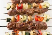 Grilled Steak and Vegetable Skewers