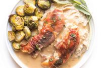 Tangy Apple Cider Cream Chicken Wrapped in Crispy Prosciutto Whole30 Keto