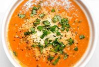 Velvety Tomato Basil Soup with Fresh Parmesan