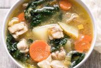 Wholesome Chicken and Kale Potato and Leek Soup