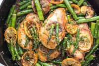 Zesty Paleo Lemon Honey Chicken and Asparagus Skillet