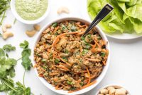 Zesty Whole30 Keto Thai Chicken Lettuce Wraps