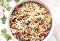Whole30 Keto Thai Almond Butter Coleslaw