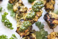 Zesty Paleo Whole30 Chimichurri Chicken Skewers