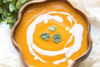 Aromatic Paleo Whole30 Thai Curry Roasted Butternut Squash Soup
