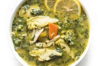 Zesty Lemon Artichoke Chicken Soup Whole30 Keto
