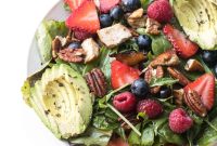 Vibrant Whole30 Keto Balsamic Chicken Berry Salad