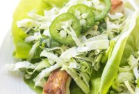 Whole30 Keto Fish Tacos with Fiery Slaw