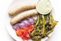 Easy Whole30 Keto Sheet Pan Sausage and Veggies