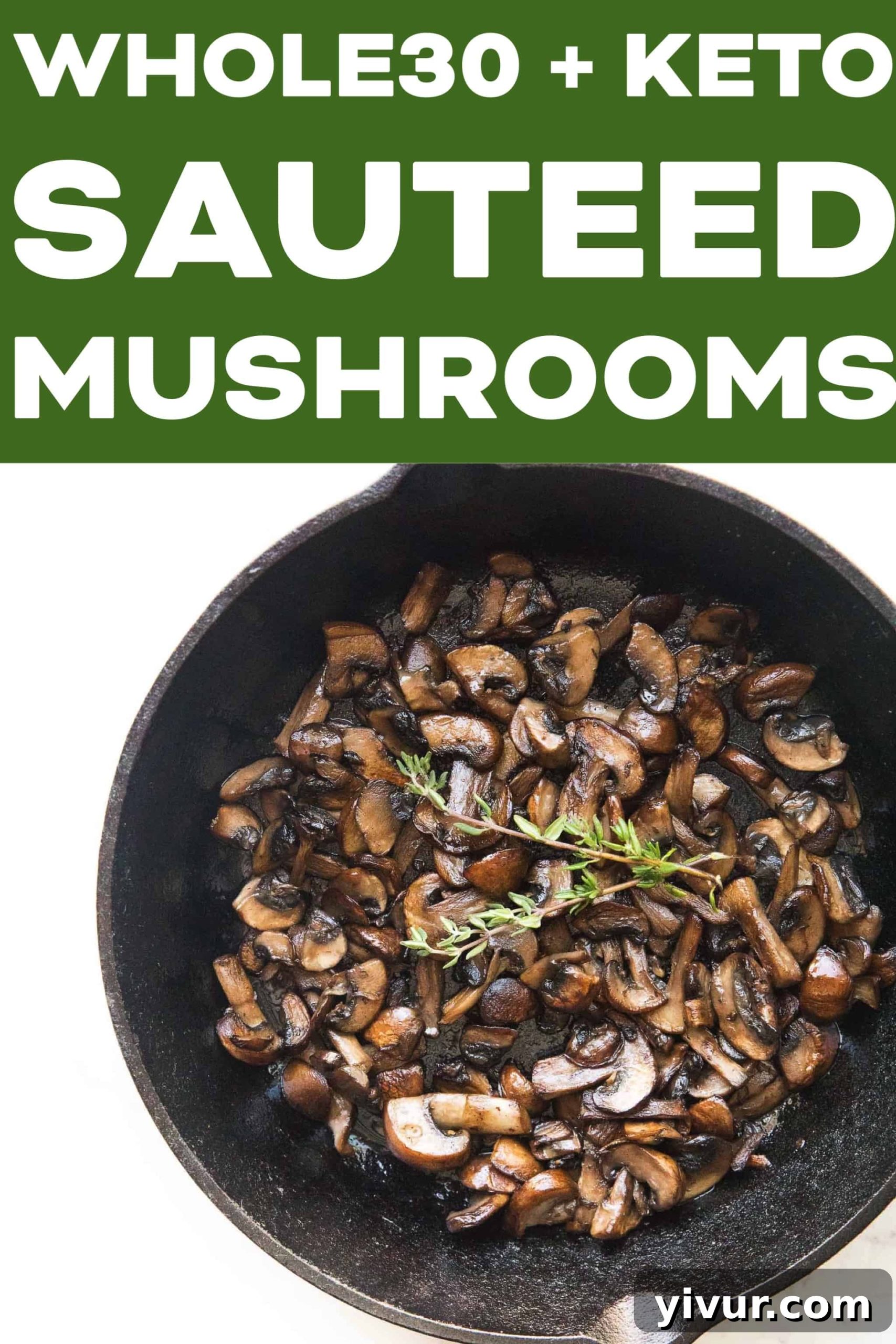 Close-up of golden brown sautéed mushrooms, highlighting their texture and appealing caramelization.