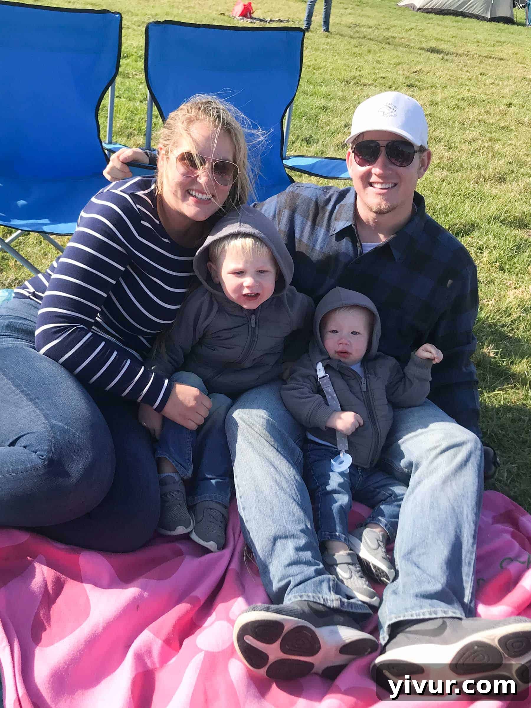 Autumn's Coffee & Chats 13 Family watching Blue Angels perform during Fleet Week in San Francisco