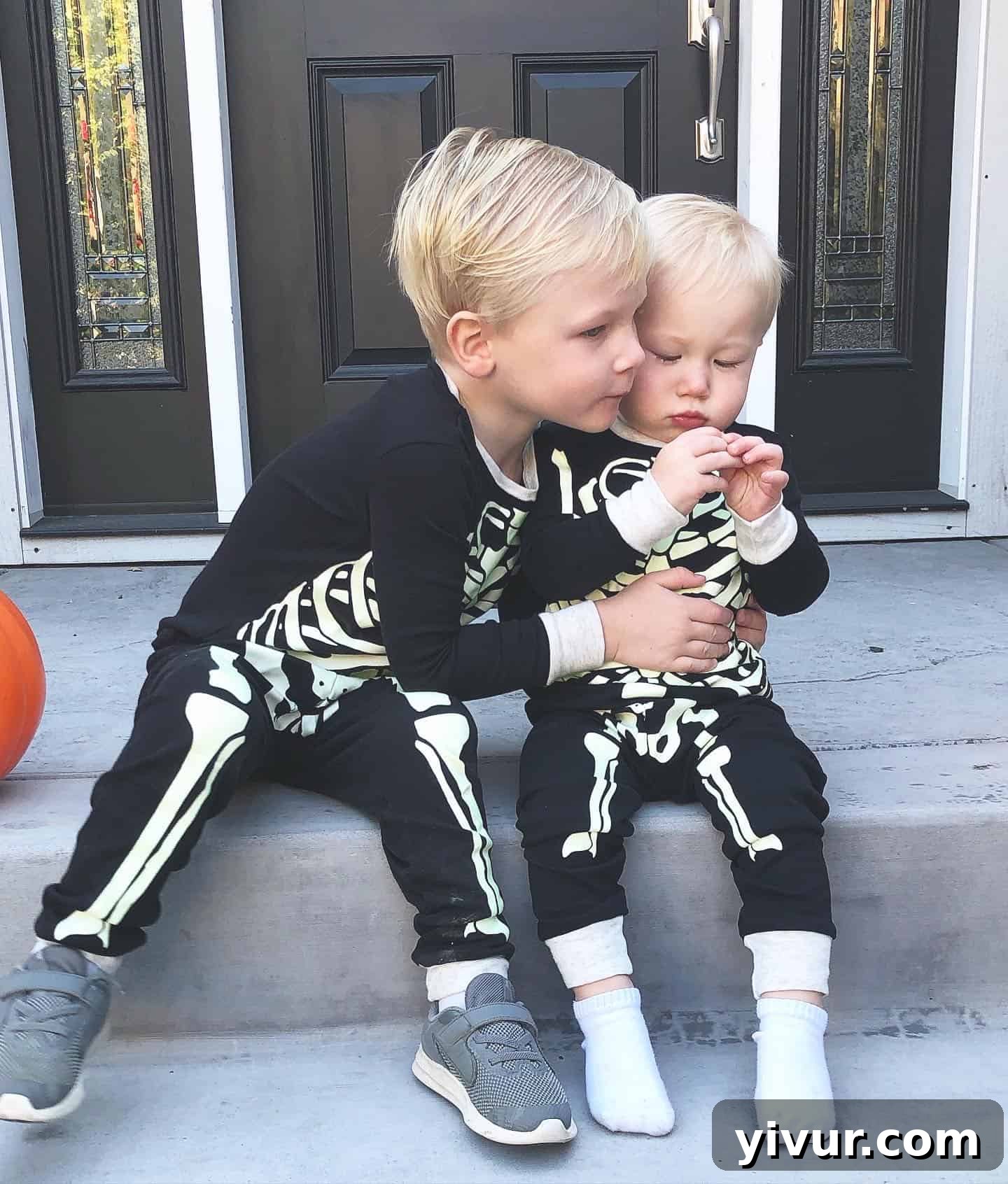 Autumn's Coffee & Chats 7 Group of adults and children dressed as skeletons, enjoying Halloween