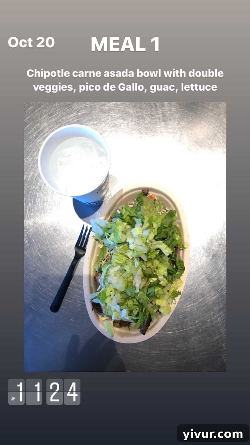 My October Clean Keto Whole30 Food Diary 2019 53 A compliant Chipotle Carne Asada Bowl, customized for clean keto and Whole30.