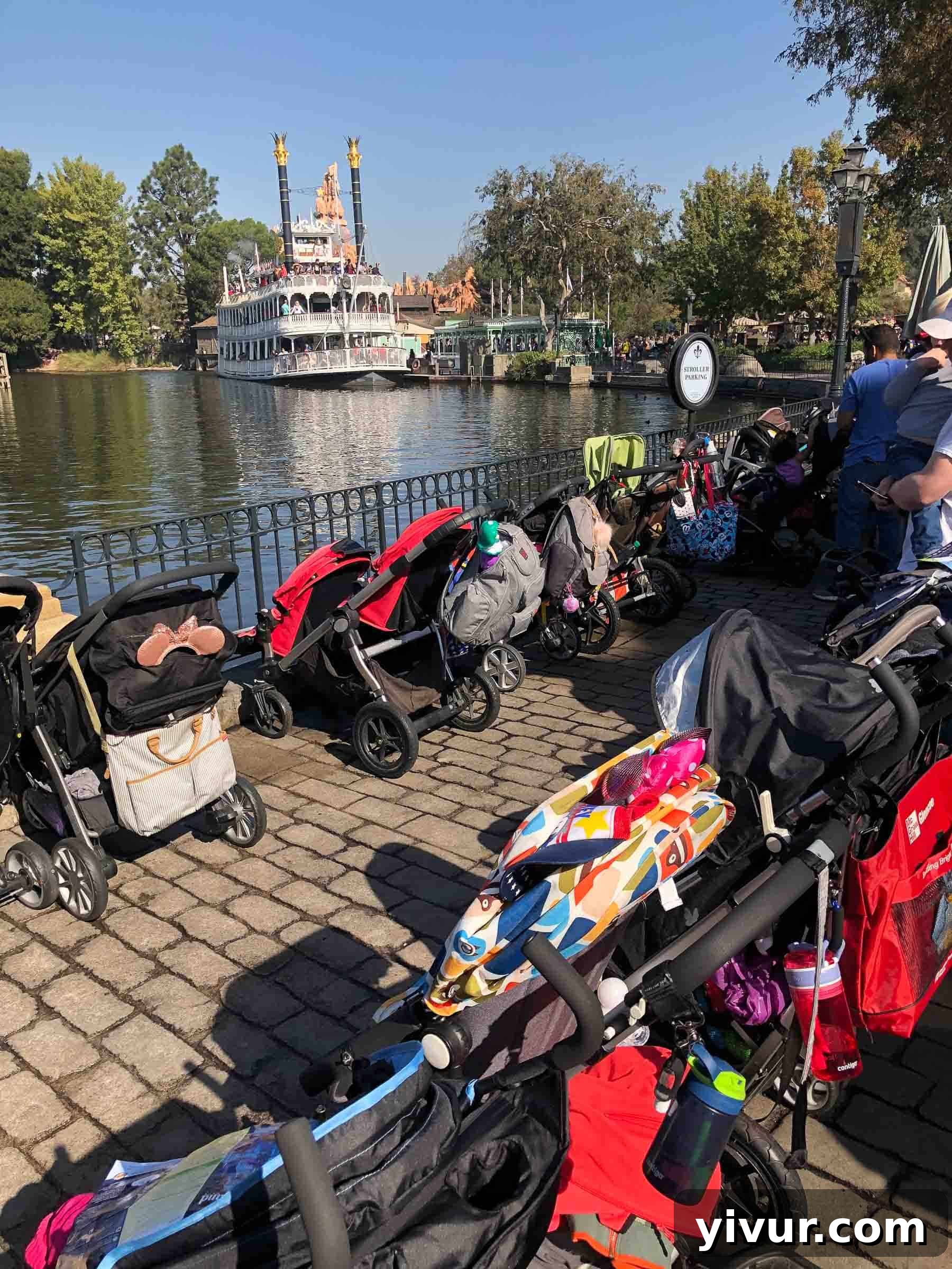 Toddlers enjoying a ride at Disneyland