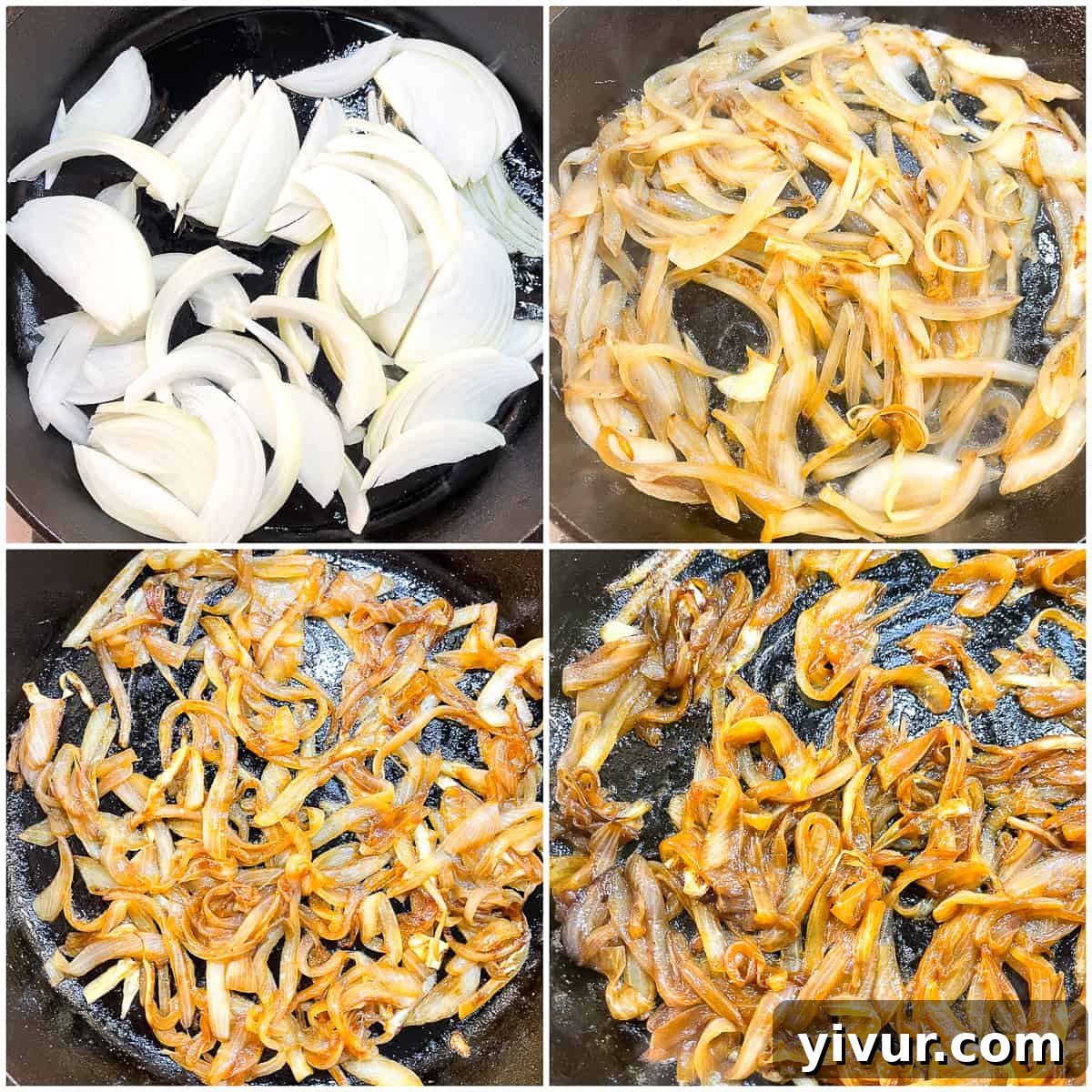 step by step instructions on how to make the perfect caramelized onions