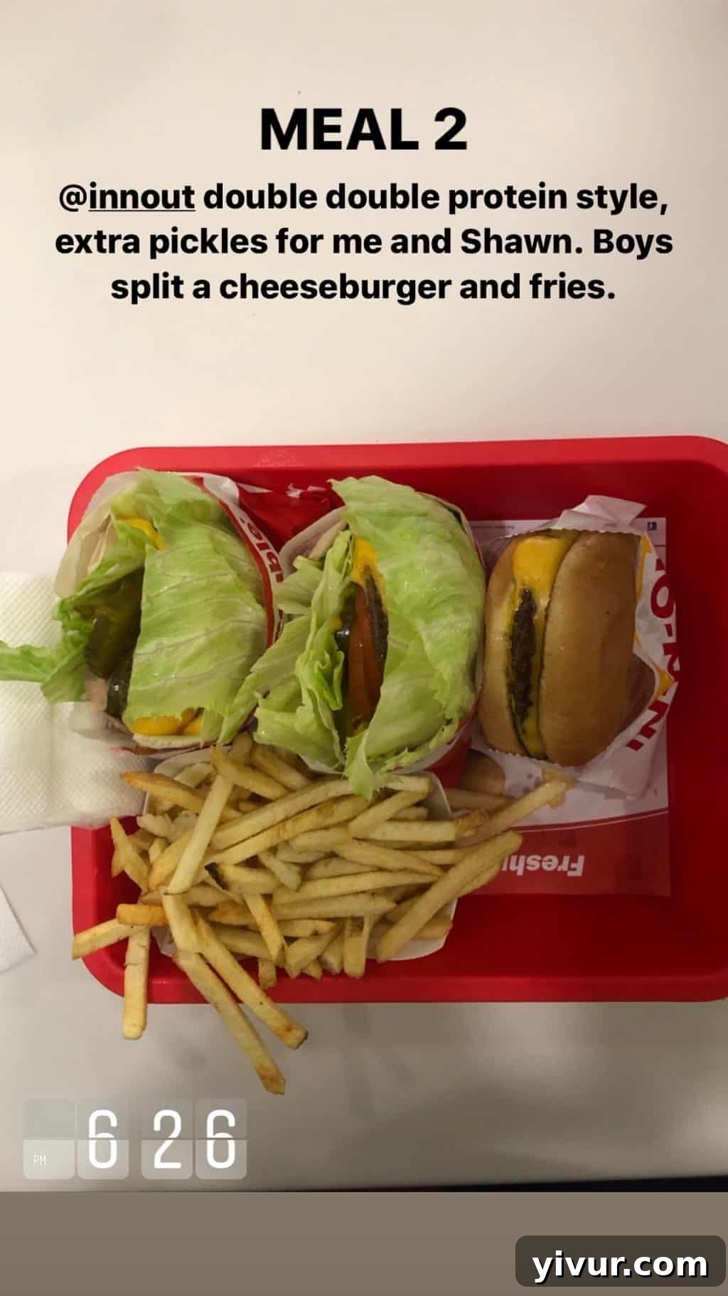 My Clean Keto and Whole30 Food Diary November 2019 54 Double Double protein style from In-N-Out Burger, a low-carb fast food option