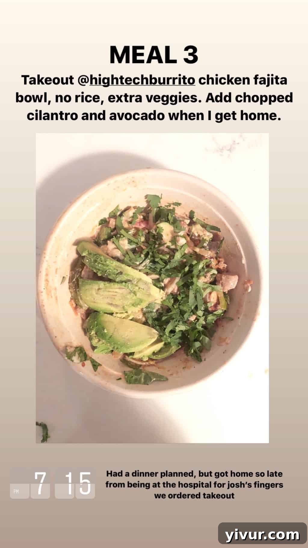My Clean Keto and Whole30 Food Diary November 2019 59 High Tech Burrito fajita bowl, a clean eating option