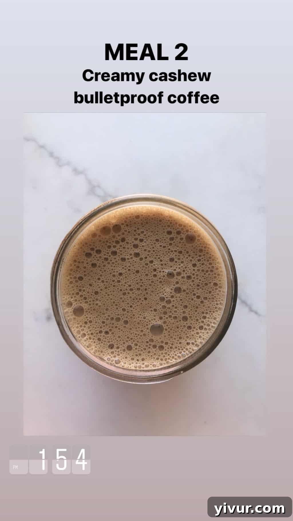 My Clean Keto and Whole30 Food Diary November 2019 70 Creamy cashew bulletproof coffee, a nourishing beverage