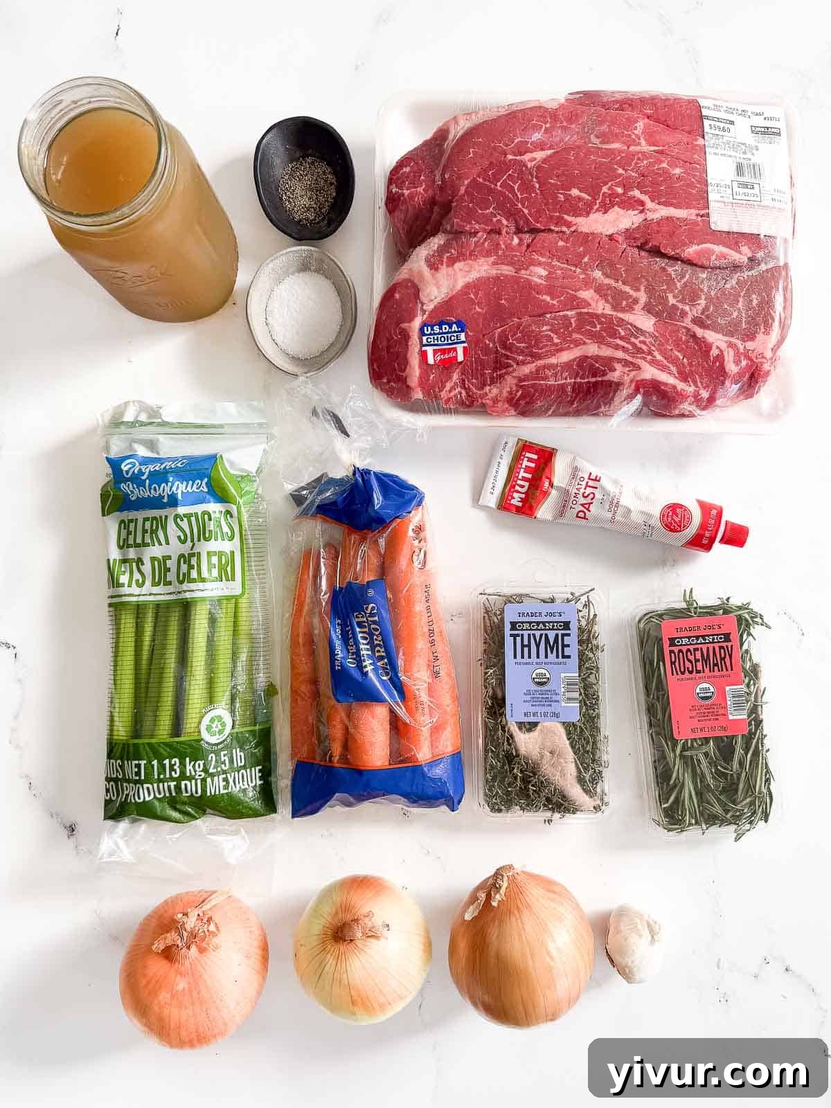 Ingredients needed for instant pot pot roast