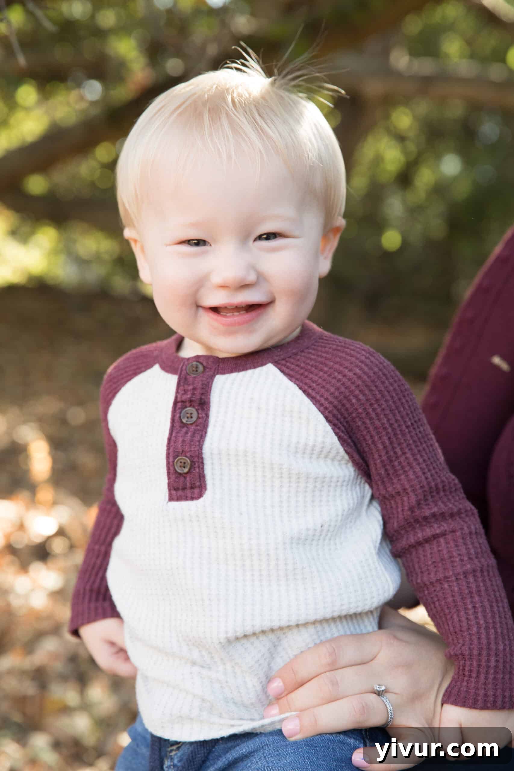 Adorable portrait of Ryan, our energetic one-and-a-half-year-old, showcasing his sweet smile and playful spirit.