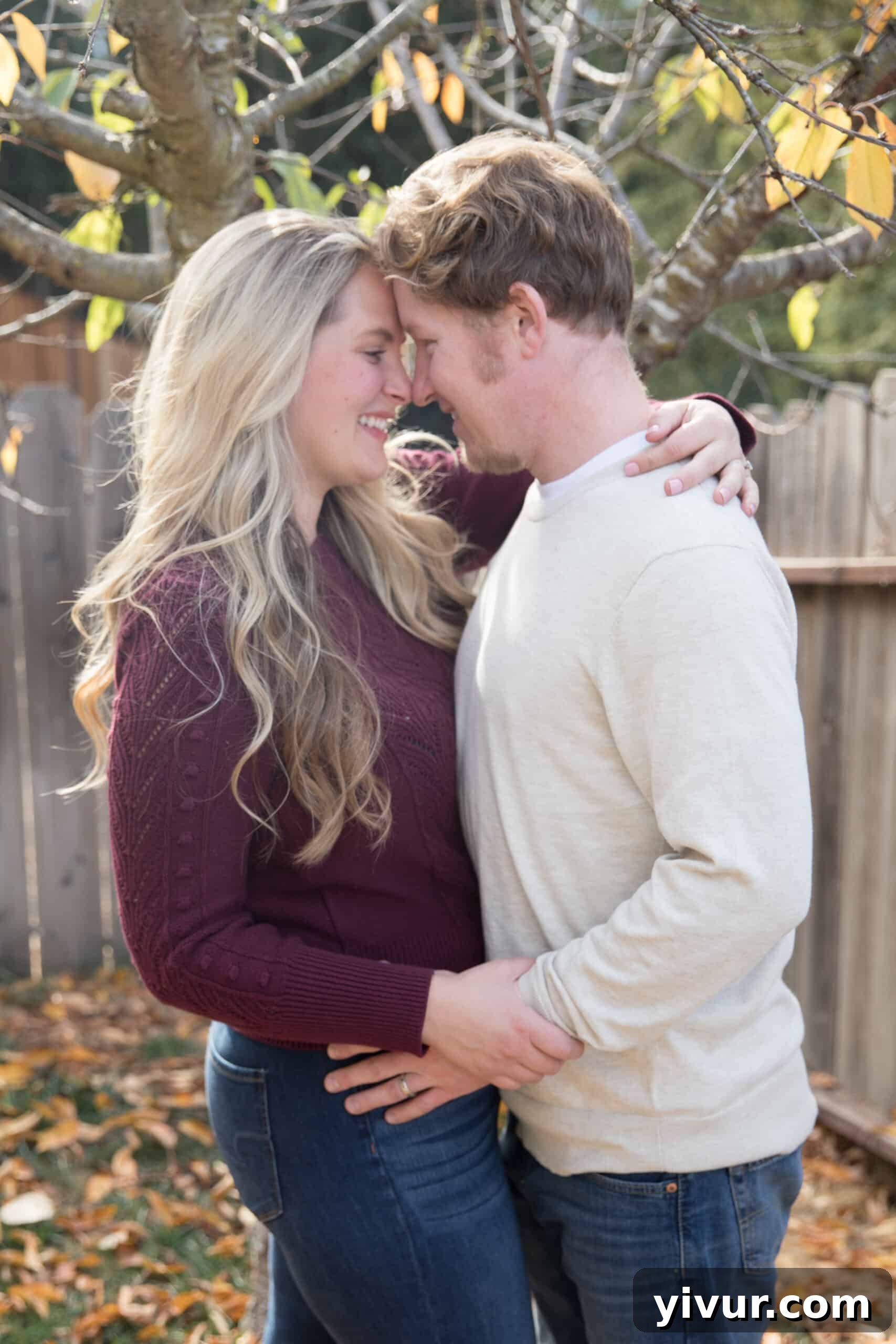 A candid portrait of the parents, Shawn and Natalie, enjoying a moment together, reflecting their enduring love and partnership.