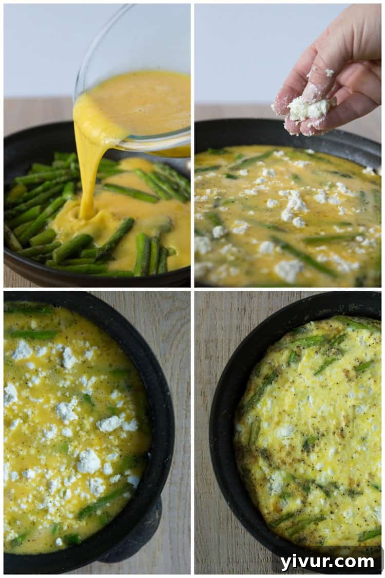 Asparagus and Goat Cheese Frittata, Ready to Serve