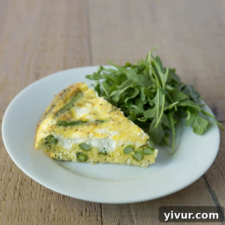 Homemade Asparagus and Goat Cheese Frittata
