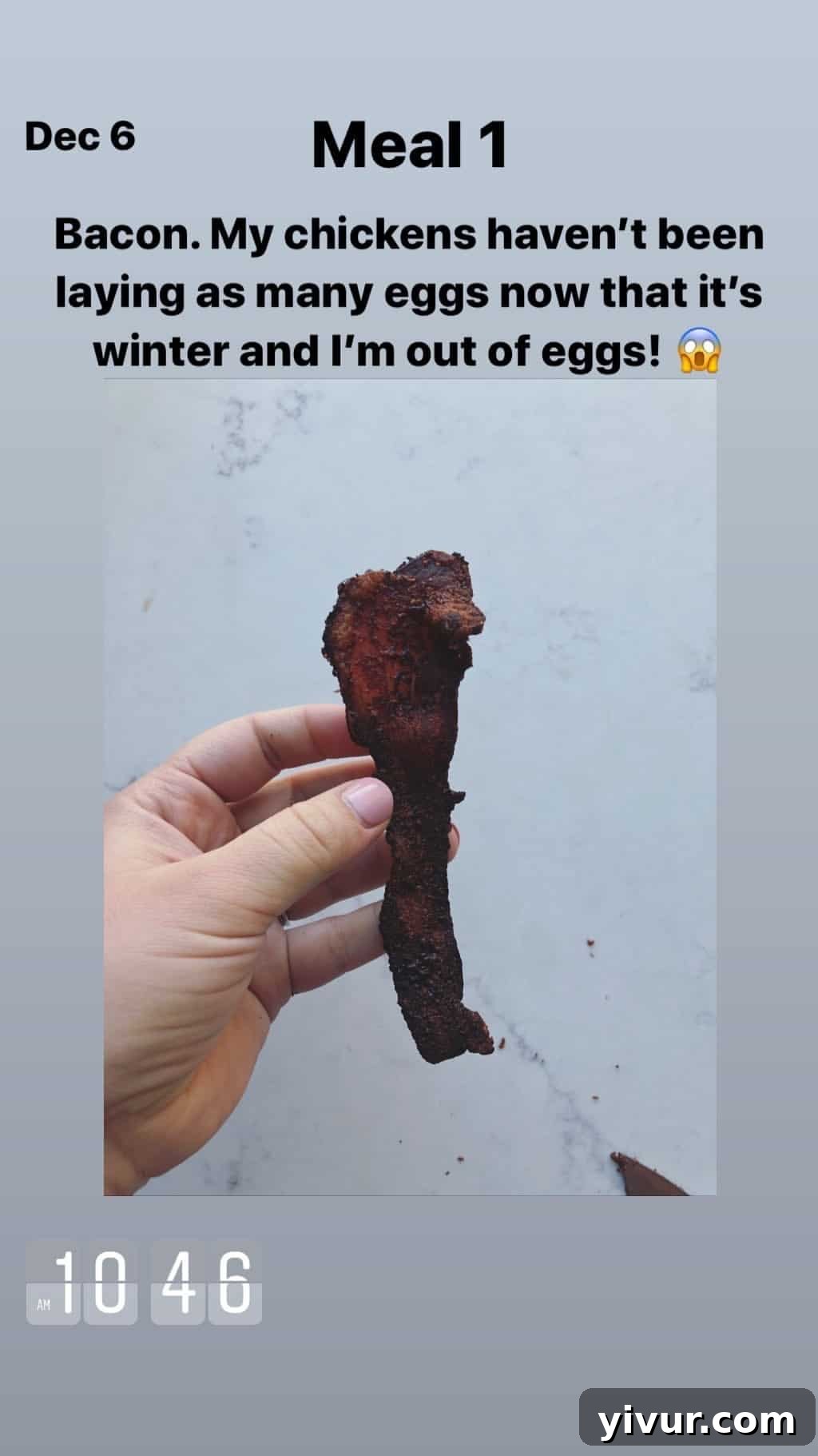 December 2019 Clean Keto and Whole30 Food Diary 20 Crispy, perfectly cooked strips of bacon, a favorite high-fat and savory keto snack or breakfast accompaniment.