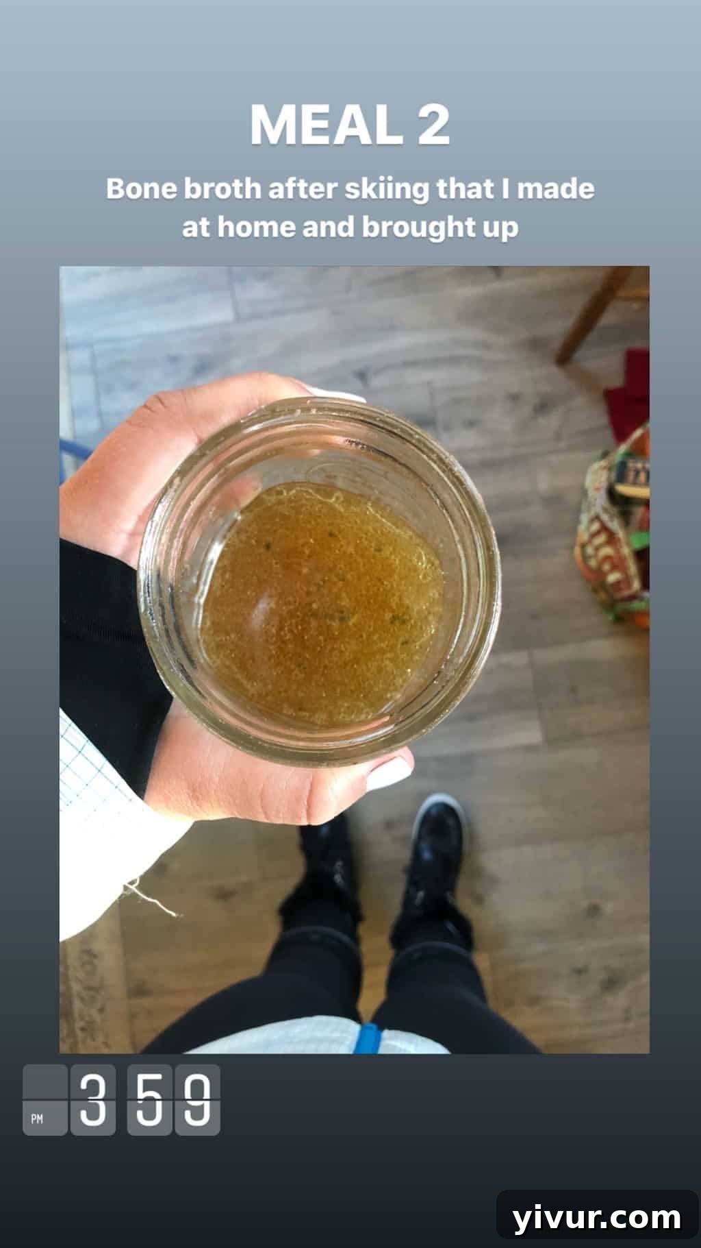 December 2019 Clean Keto and Whole30 Food Diary 78 A simple mug of bone broth, symbolizing a consistent and vital health ritual in the clean keto diet.