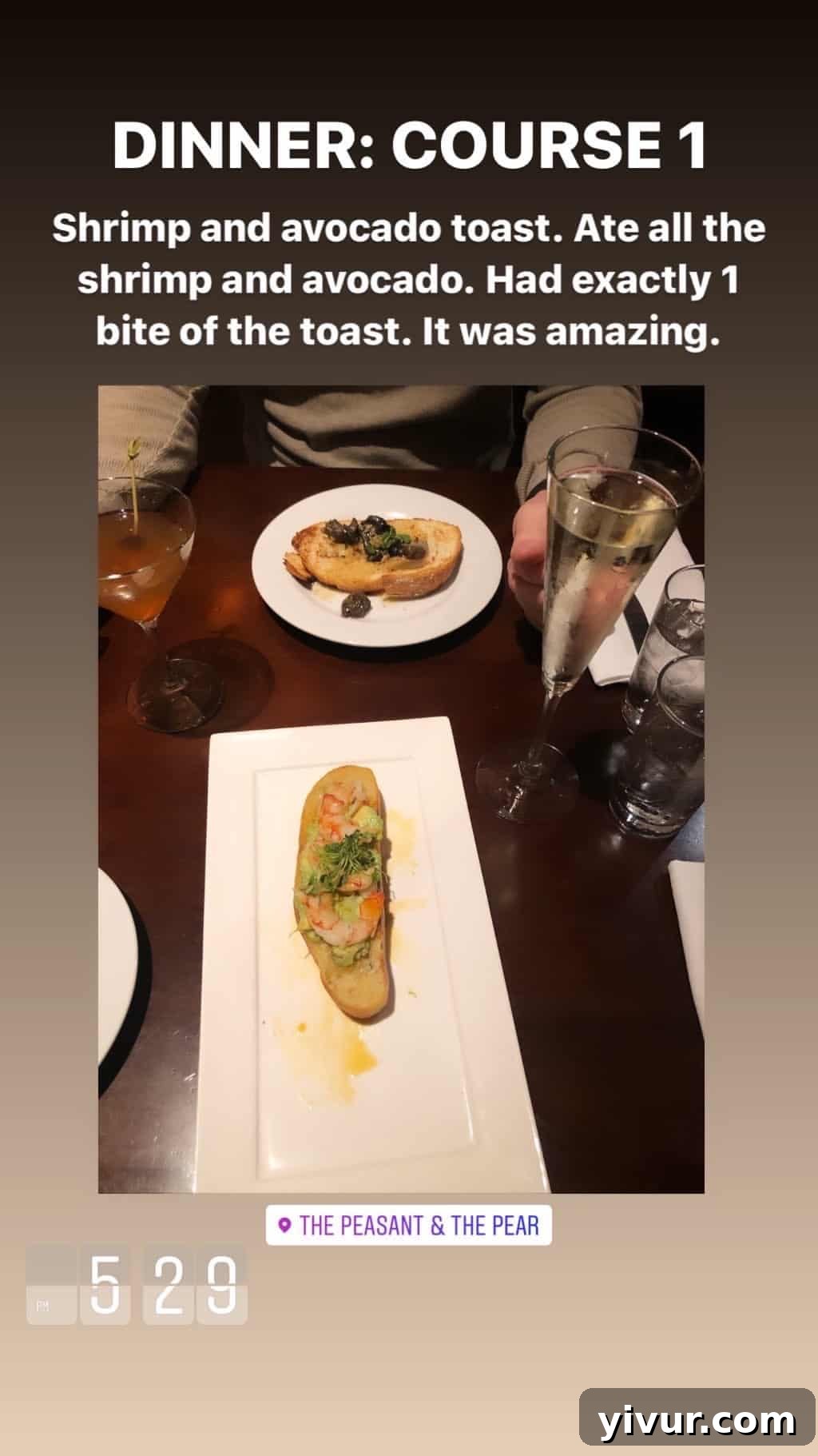 December 2019 Clean Keto and Whole30 Food Diary 93 A light and fresh meal of succulent shrimp and creamy avocado, with a single mindful bite of toast.