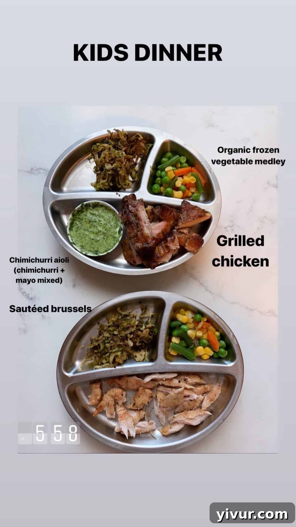 Simple kids' breakfast: hard-boiled egg, whole-wheat toast, and orange slices