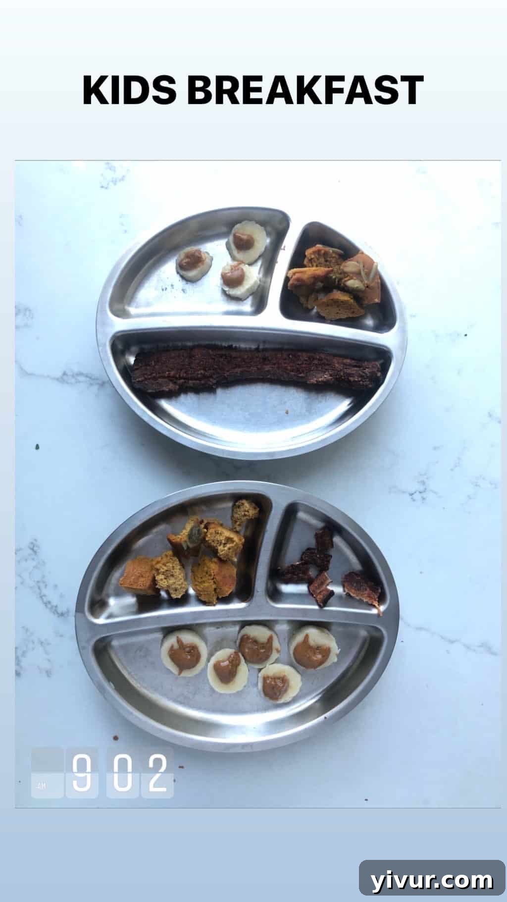 Healthy kid-friendly dinner: baked chicken tenders with sweet potato fries and peas