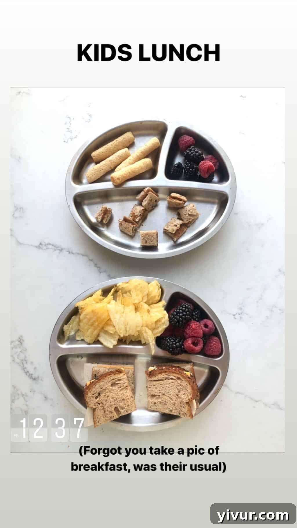 Wholesome family dinner: lentil soup with crusty whole-grain bread