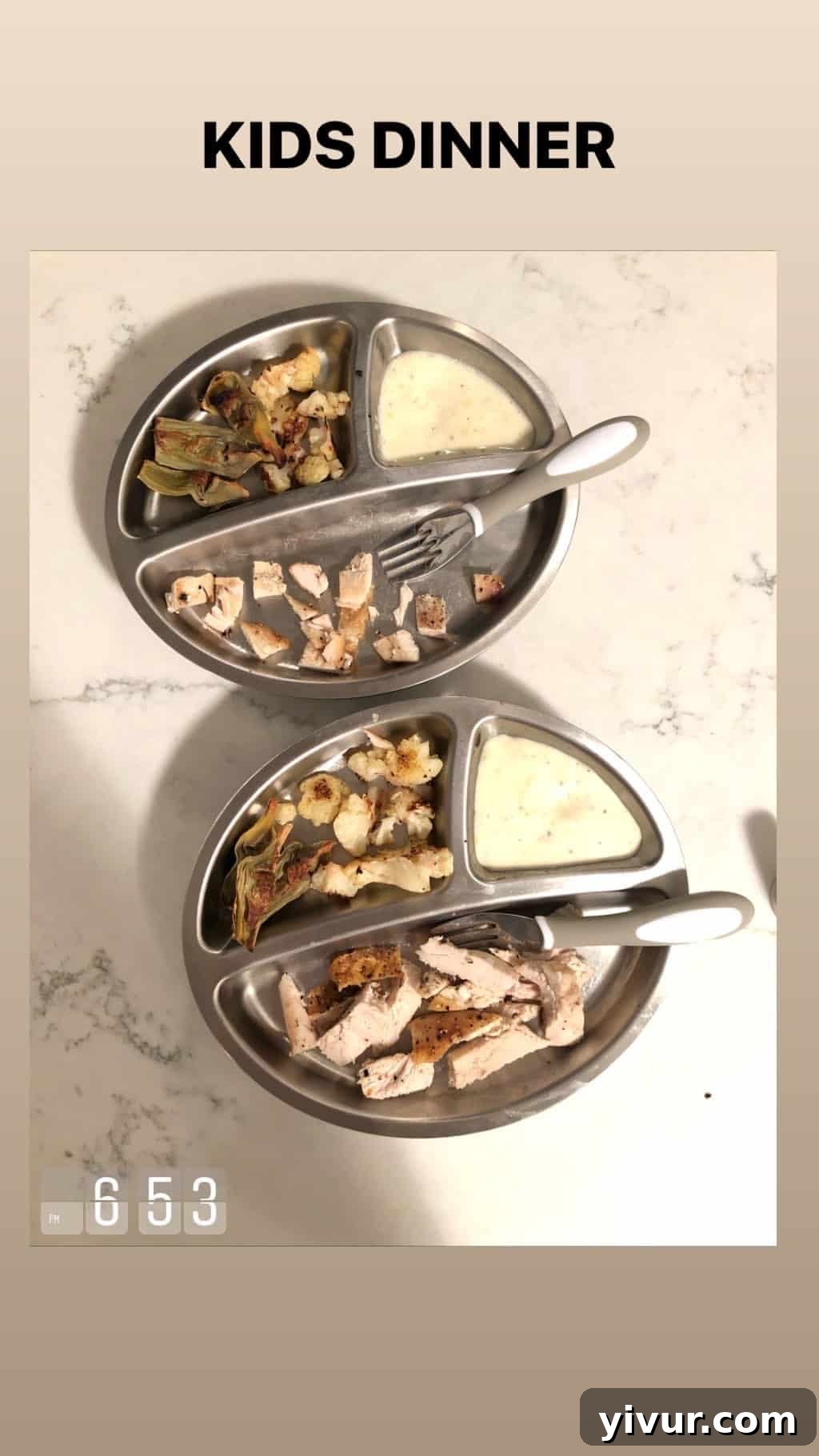 Kids' pancake breakfast: whole grain pancakes with fruit and a small amount of maple syrup