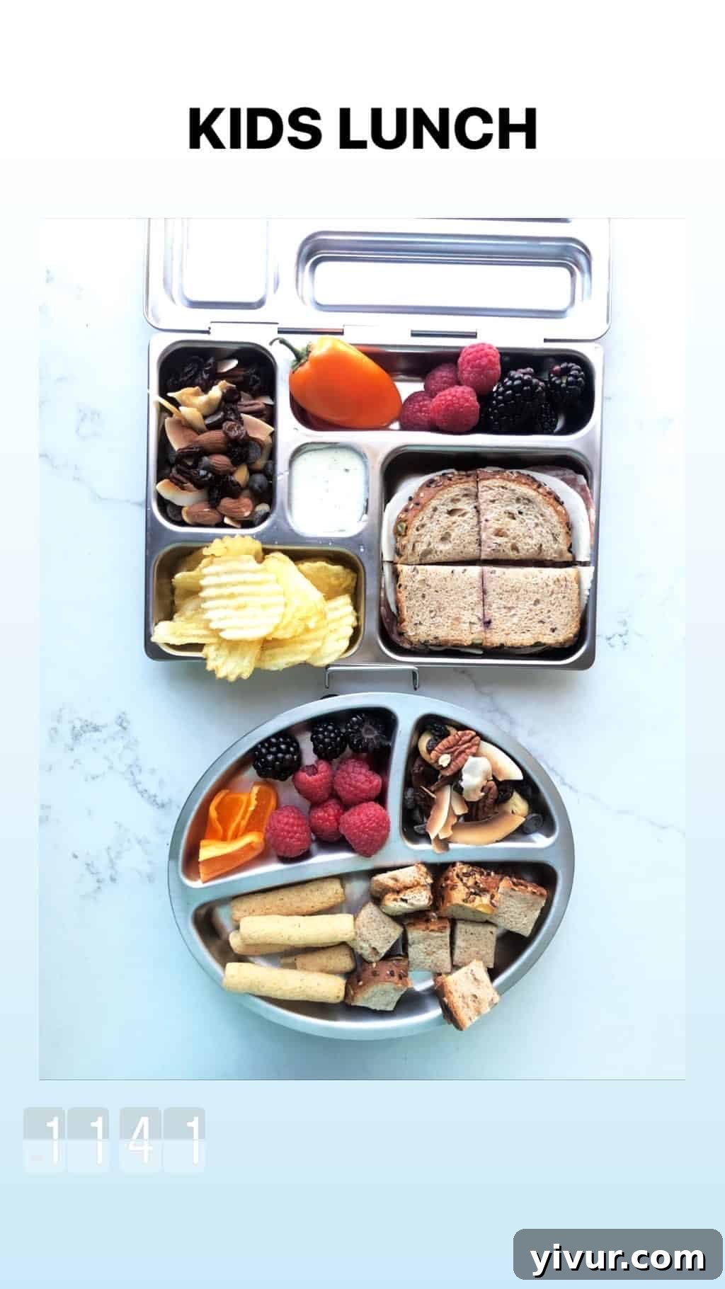 Simple and balanced lunch: sliced ham, whole-grain bread, and apple slices