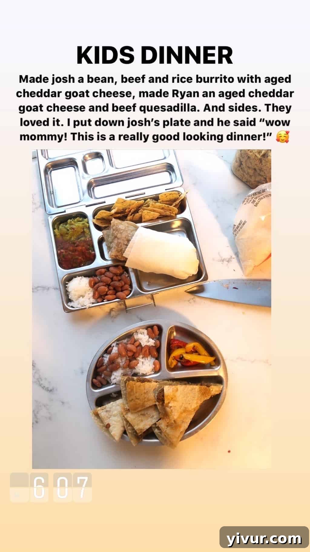 Preschooler's simple lunch: leftover roasted chicken with green peas