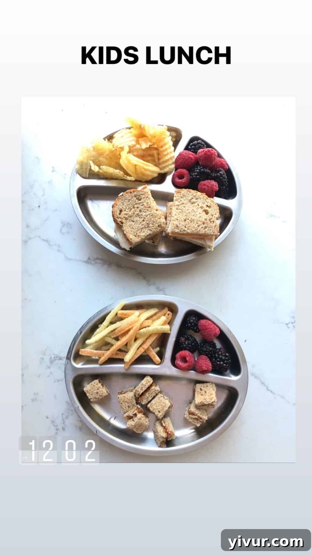 Kids' breakfast bowl: greek yogurt with berries and a sprinkle of granola