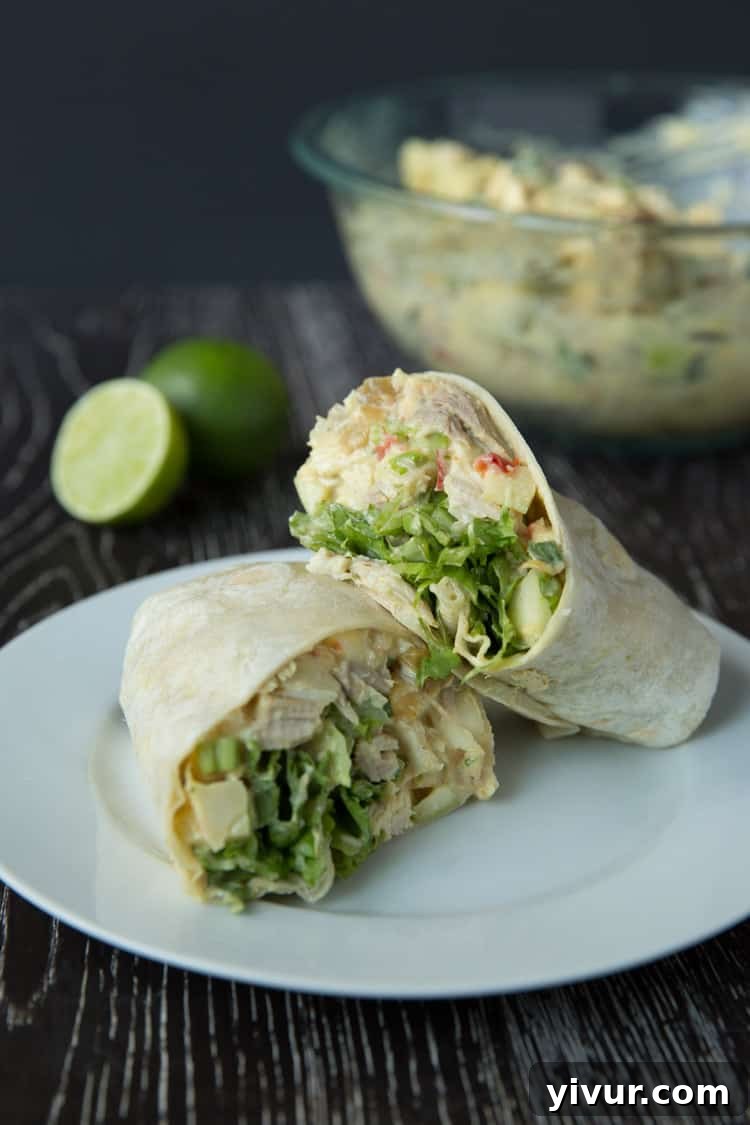 Delicious Curried Chicken Salad and Apple Wraps for a Quick Meal