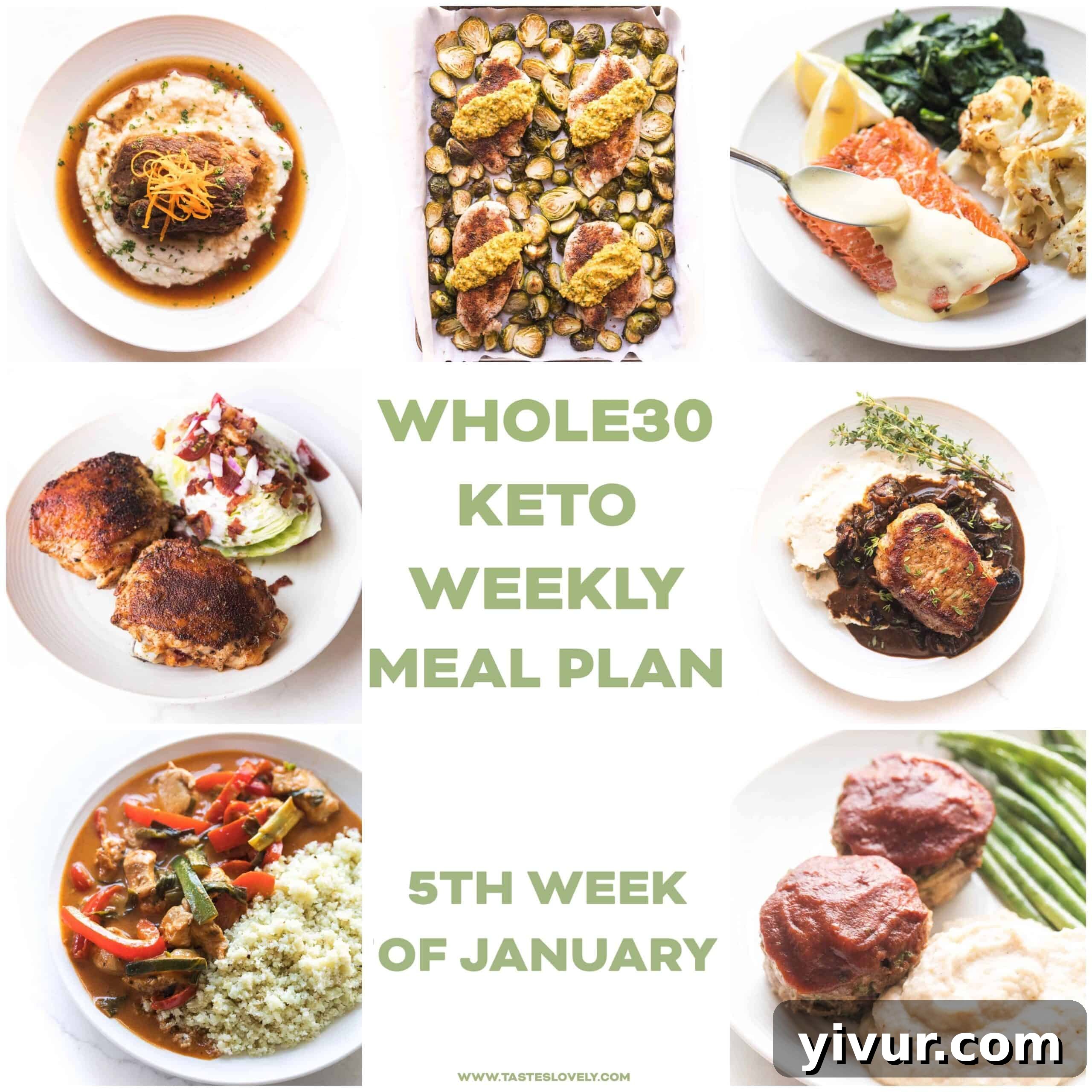 Whole30 Keto Weekly Meal Plan Cover Image