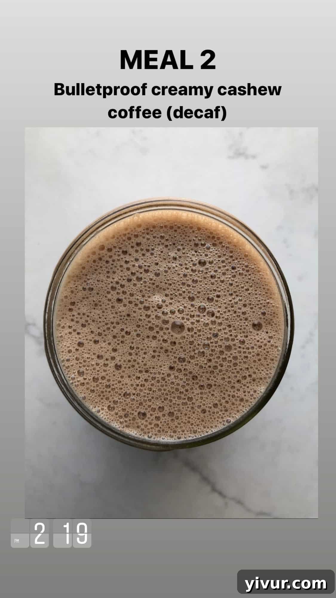 My Clean Keto Whole30 January 2020 Food Diary 68 Creamy cashew coffee for a dairy-free morning beverage