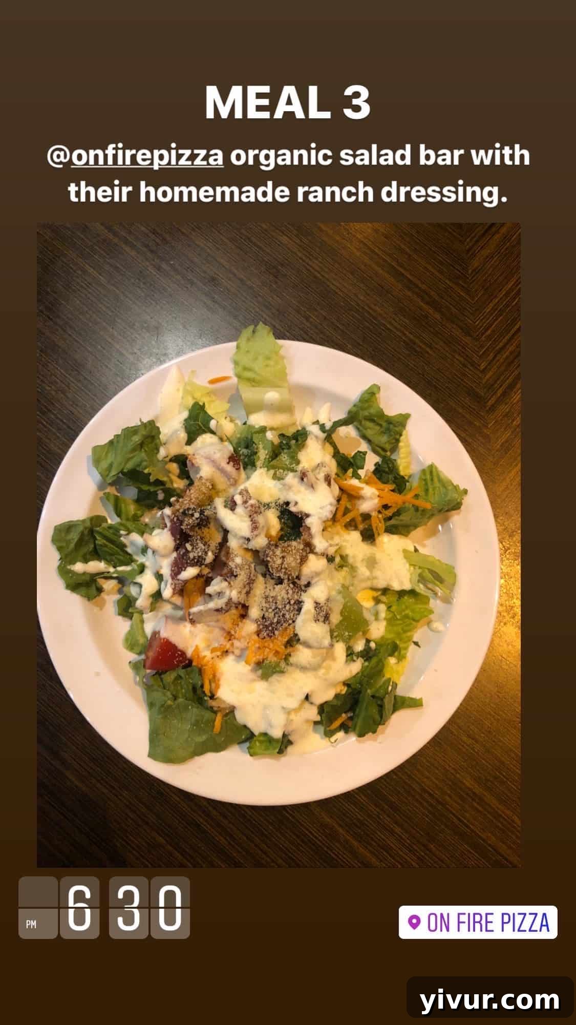 My Clean Keto Whole30 January 2020 Food Diary 85 Fresh salad with homemade ranch dressing