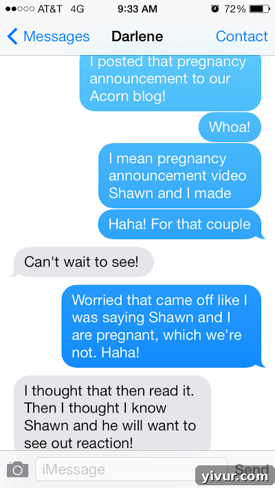 Humorous Text Message Fail Regarding Pregnancy Announcement Video