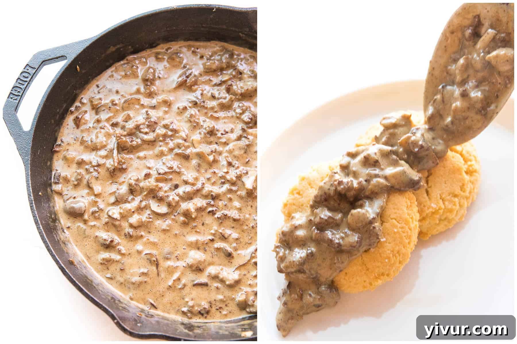 STEPS TO MAKE BISCUITS AND GRAVY
