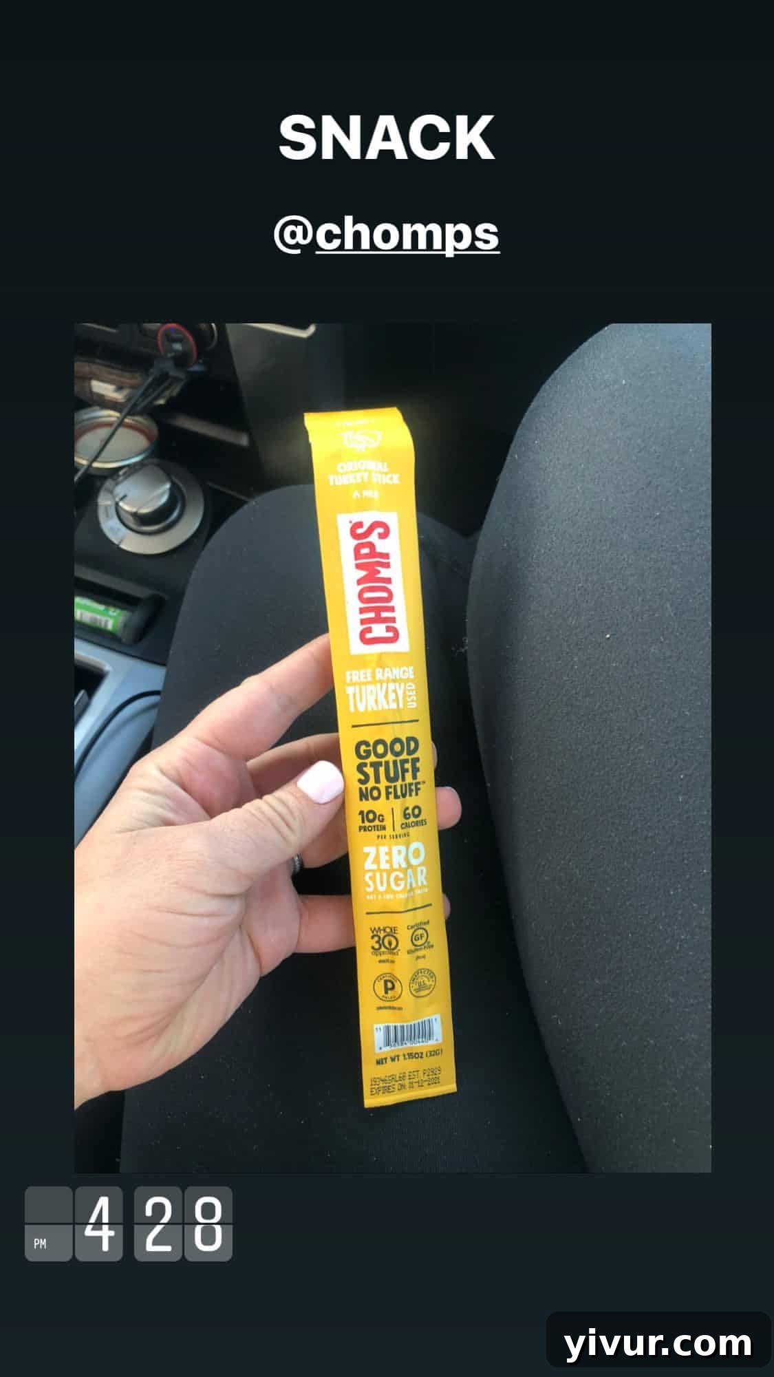 Chomps turkey stick - a healthy and portable snack