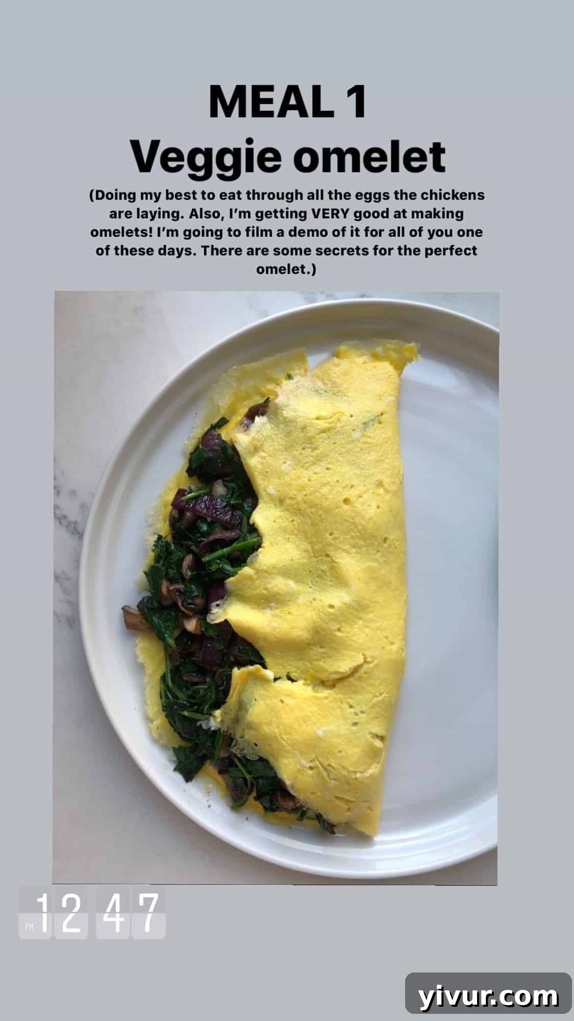 Veggie omelet - a simple and healthy breakfast