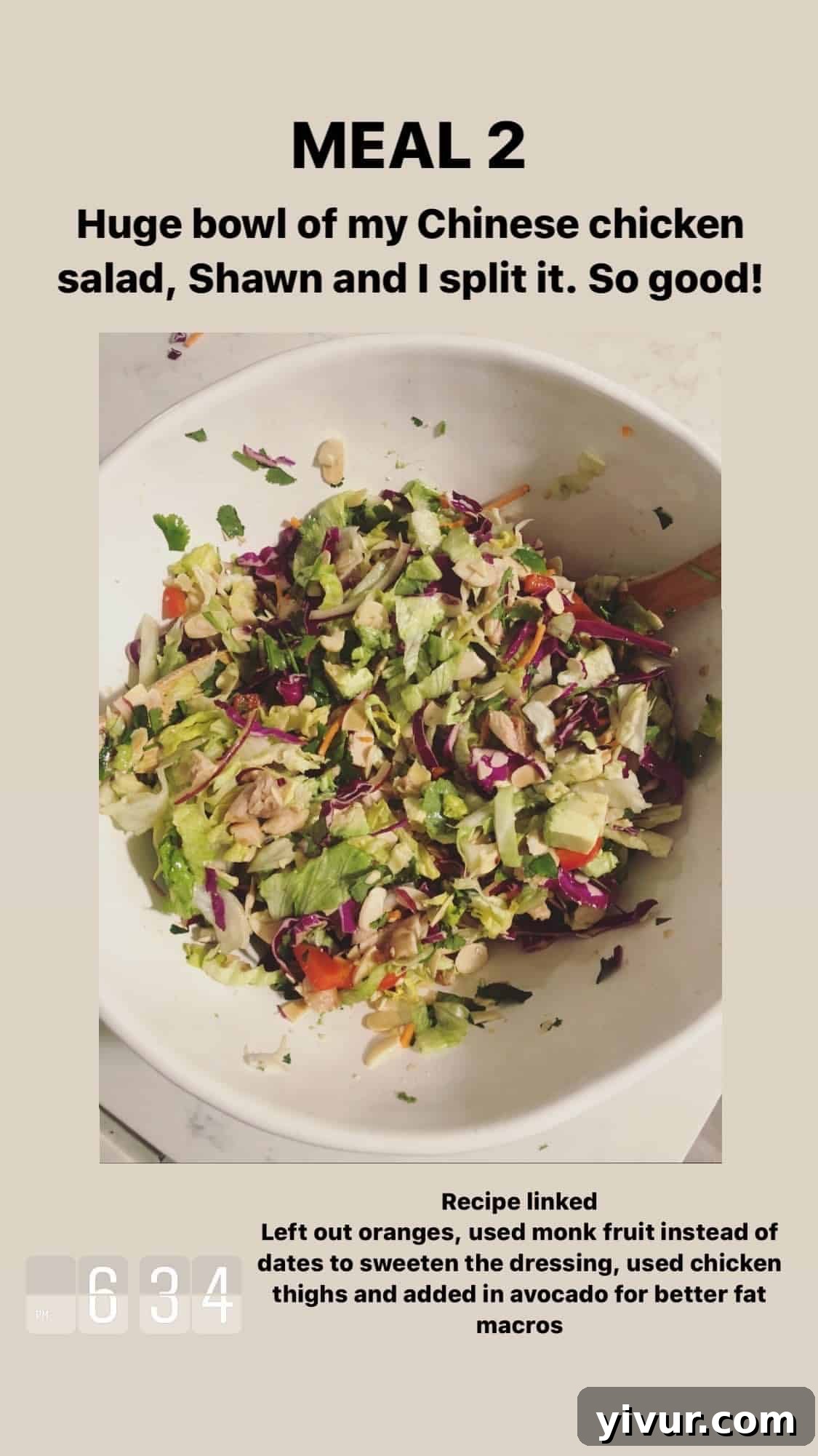 Chinese chicken salad - a fresh and flavorful Whole30 and keto compliant salad