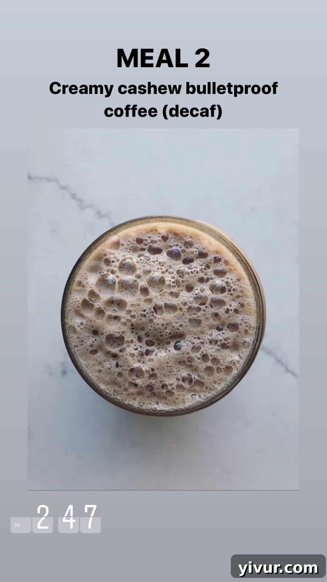 Creamy cashew coffee - a delightful dairy-free morning beverage